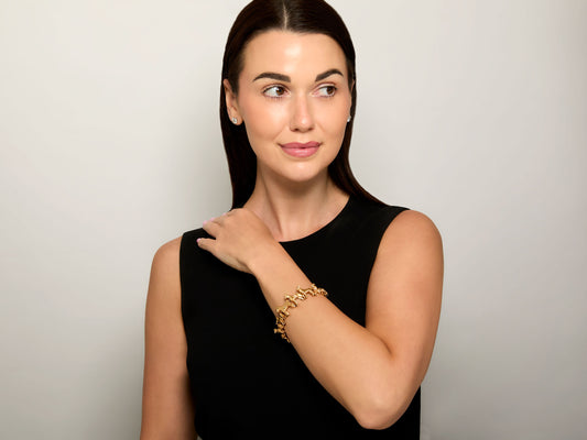 Dog Breed Link Bracelet in 14K Gold