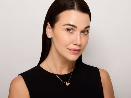 Van Cleef & Arpels 'Two Butterfly' Diamond Pendant 18K Gold