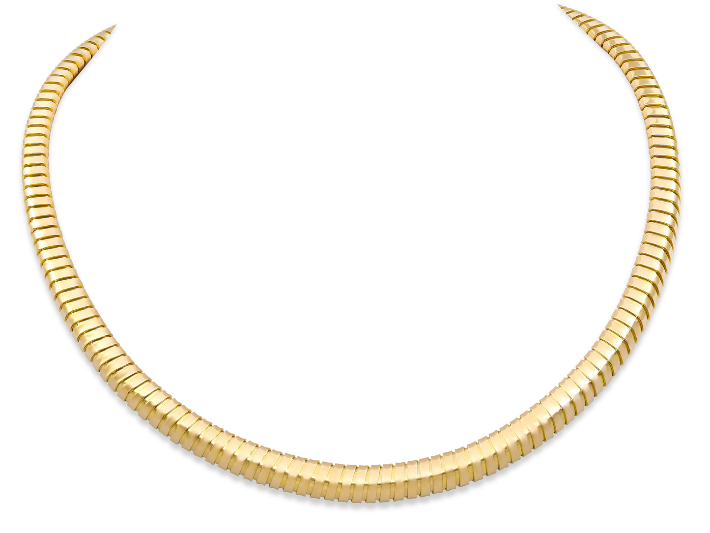 'Piramide' Tubogas Necklace in 18K Gold by Beladora