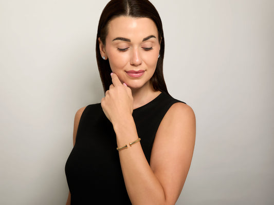 Tubogas Nail Bracelet in 18K Gold, by Beladora