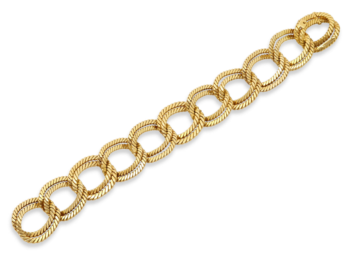 Verdura Rope Curb Link Bracelet in 18K Gold