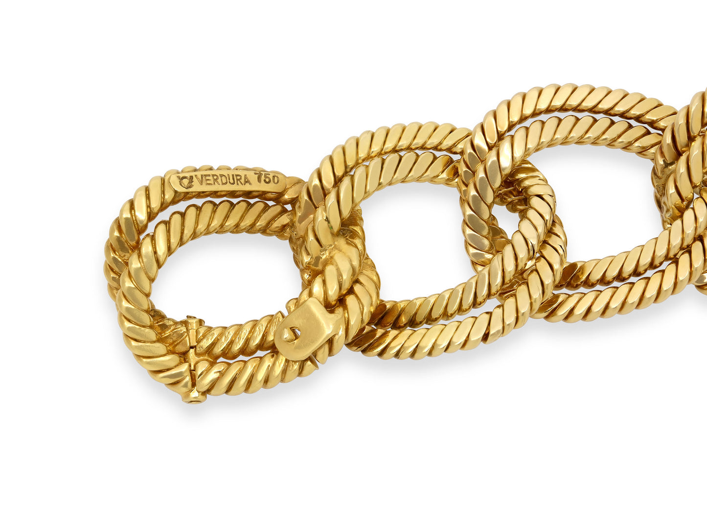 Verdura Rope Curb Link Bracelet in 18K Gold