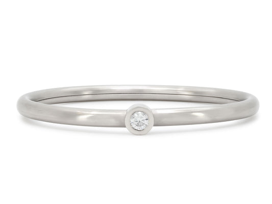 Henrich & Denzel Diamond Bangle Bracelet in Platinum