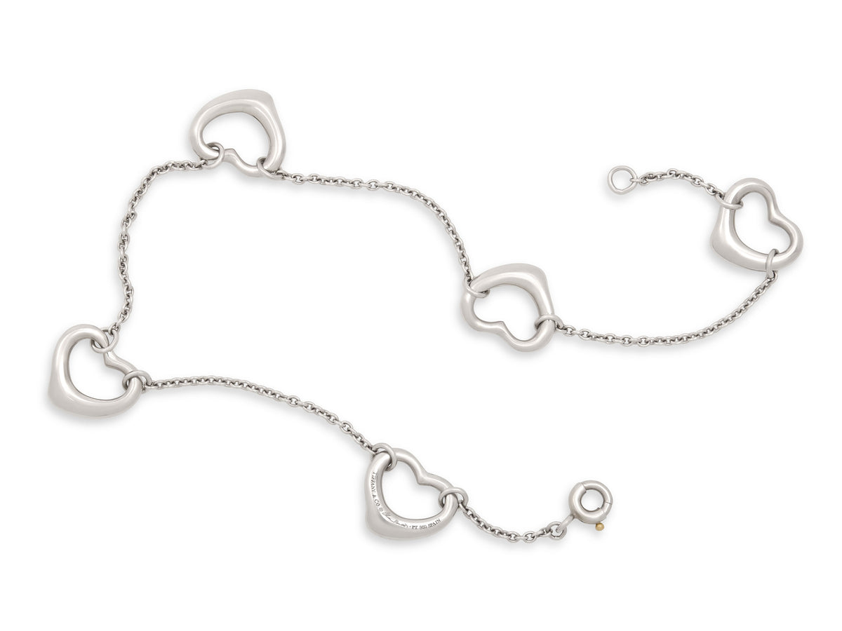 Tiffany & Co. Elsa Peretti 'Open Heart' Bracelet in Platinum