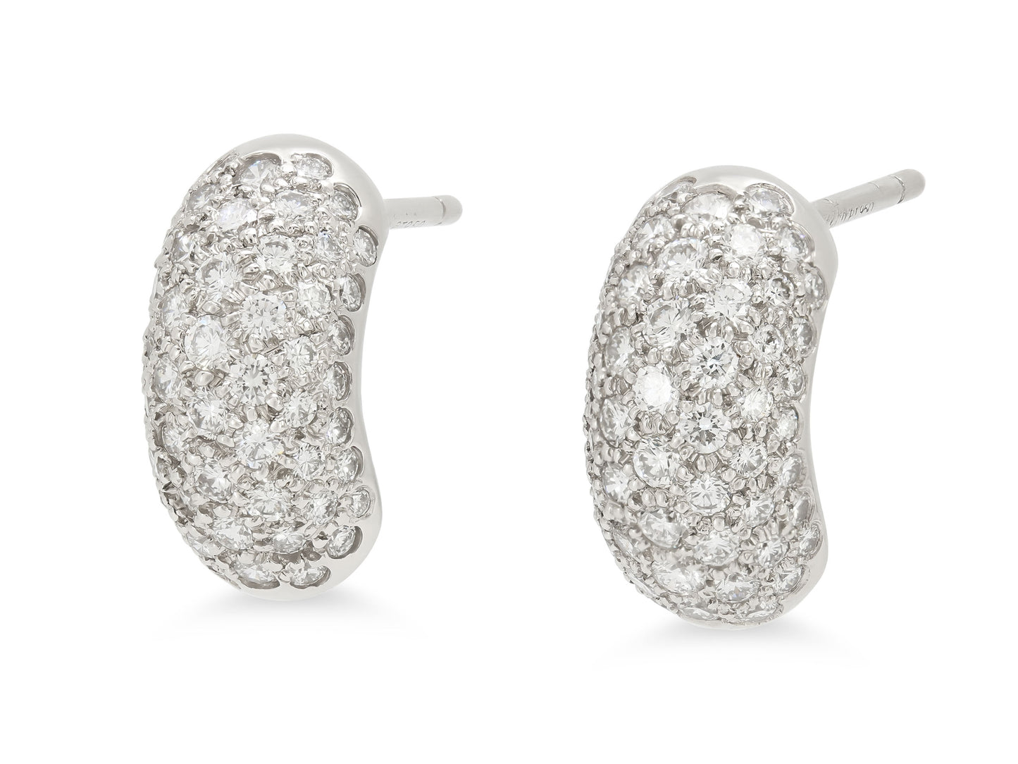 Tiffany & Co. Elsa Peretti Diamond Earrings in Platinum