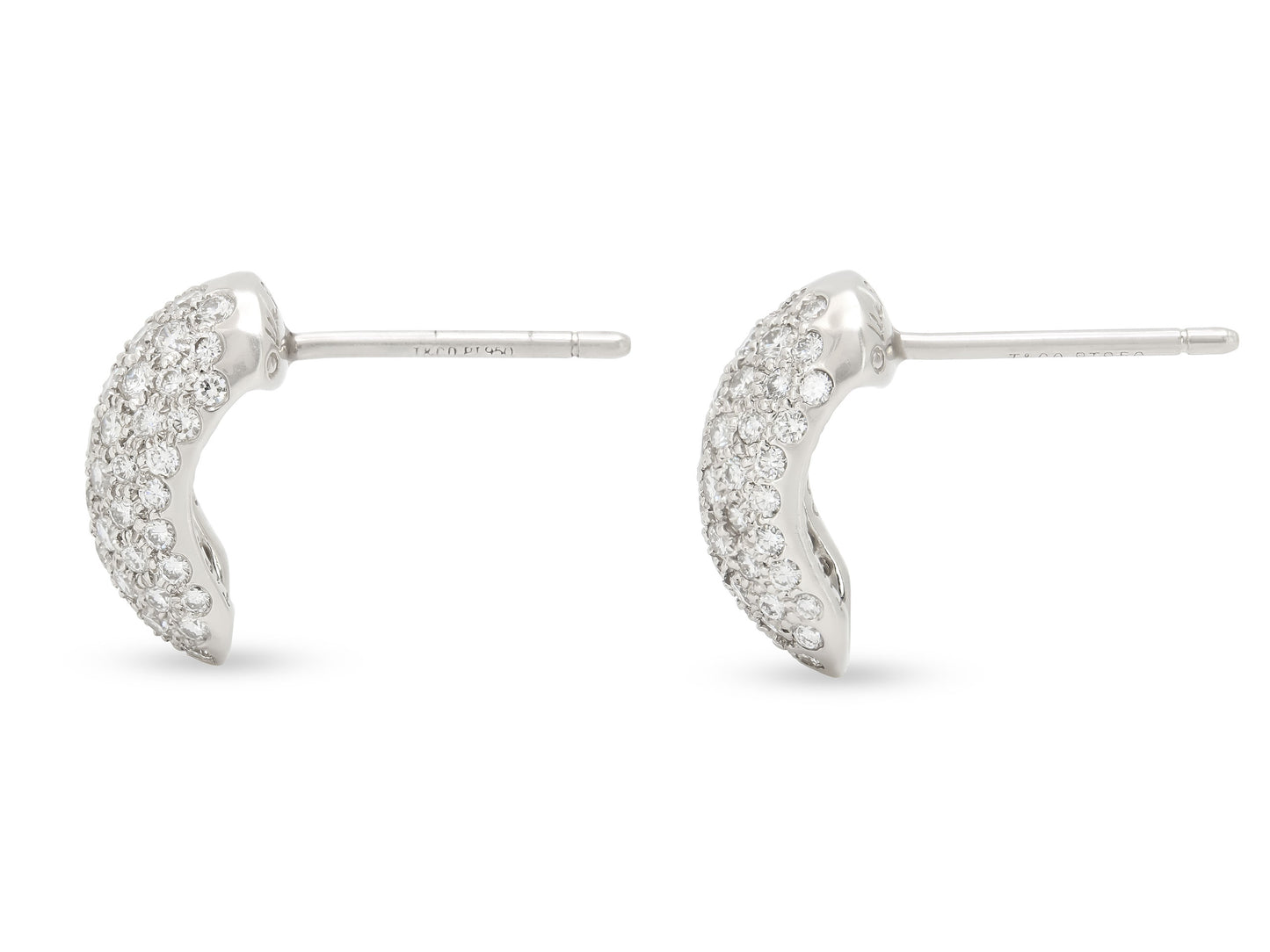 Tiffany & Co. Elsa Peretti Diamond Earrings in Platinum