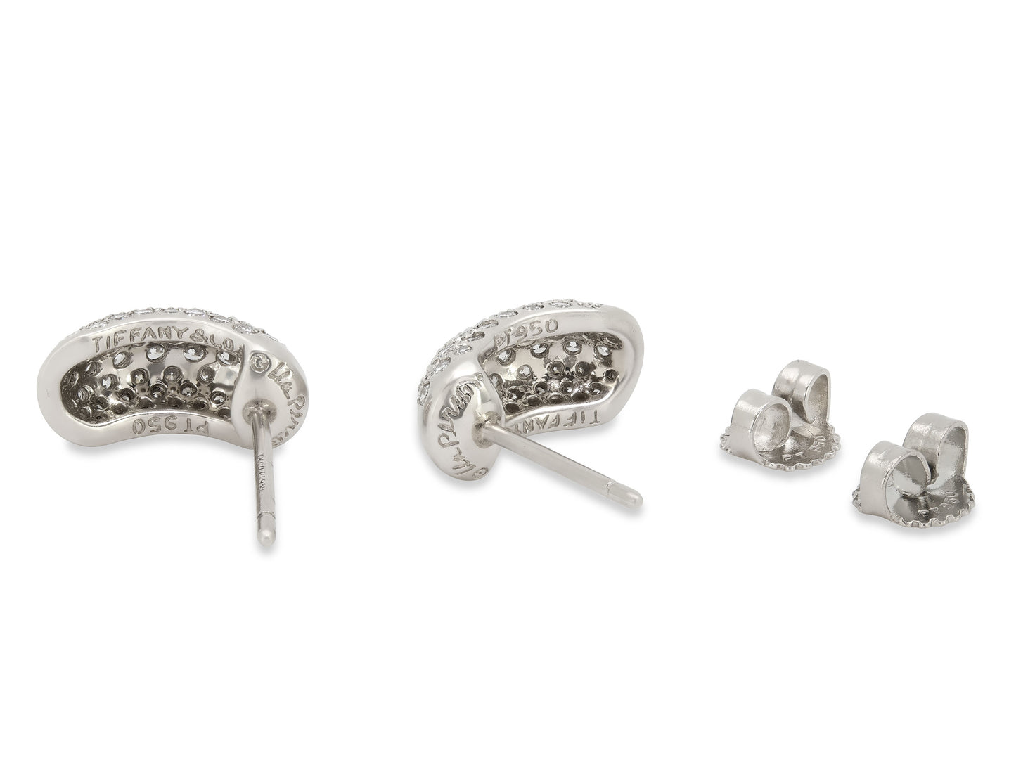 Tiffany & Co. Elsa Peretti Diamond Earrings in Platinum
