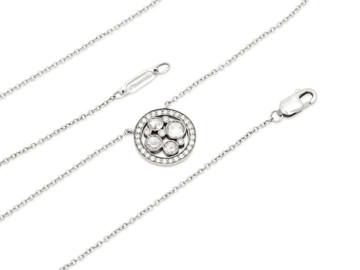 Tiffany & Co. 'Cobblestone' Diamond Pendant Necklace in Platinum