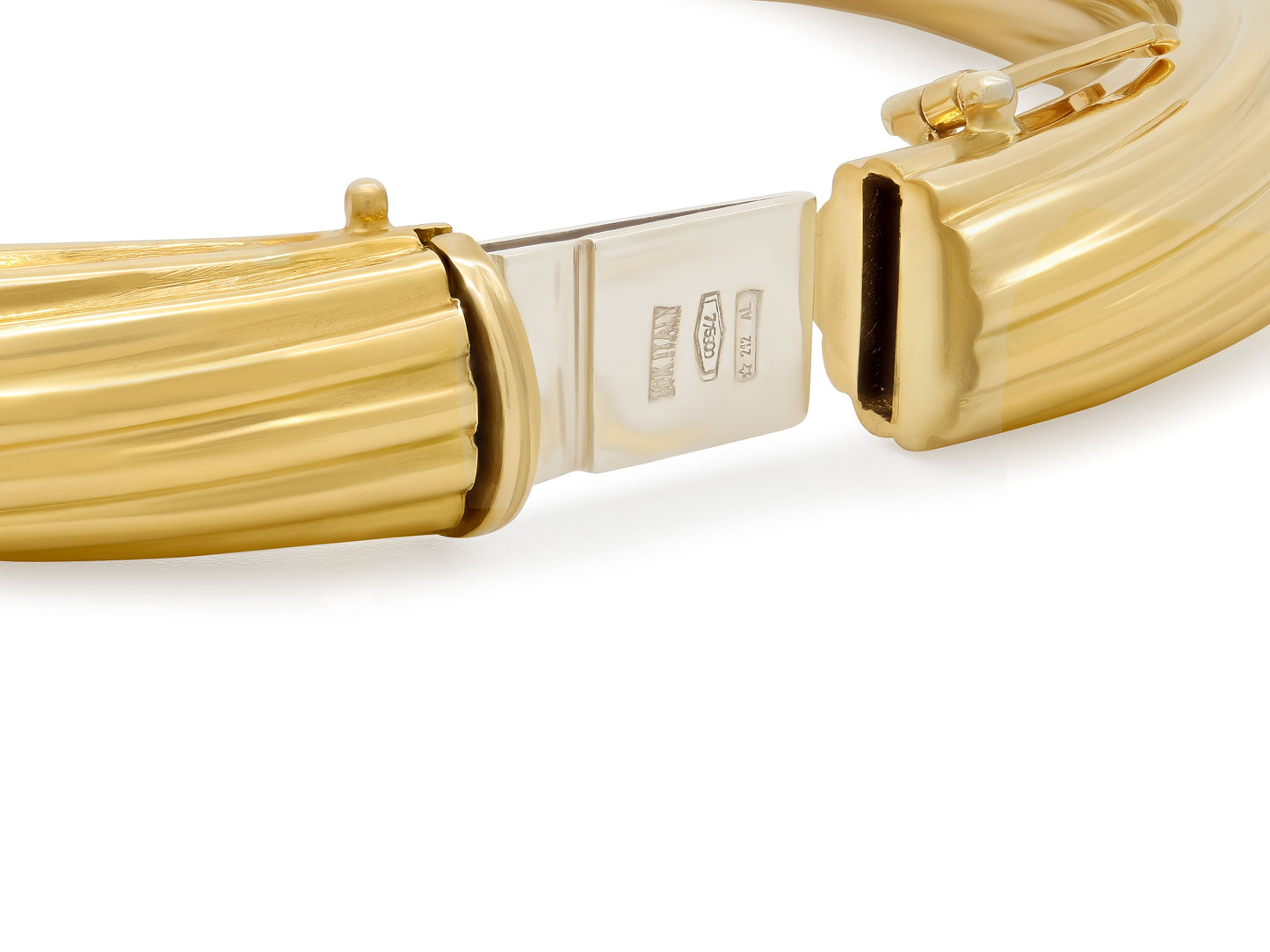 Italian Gold Bangle Bracelet in 18K Gold