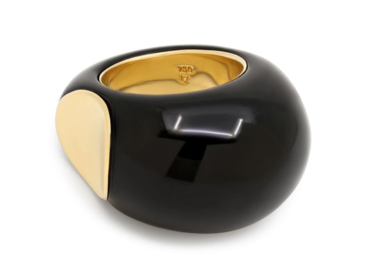 Verdura 'Copa' Ring in Black Jade and 18K Gold