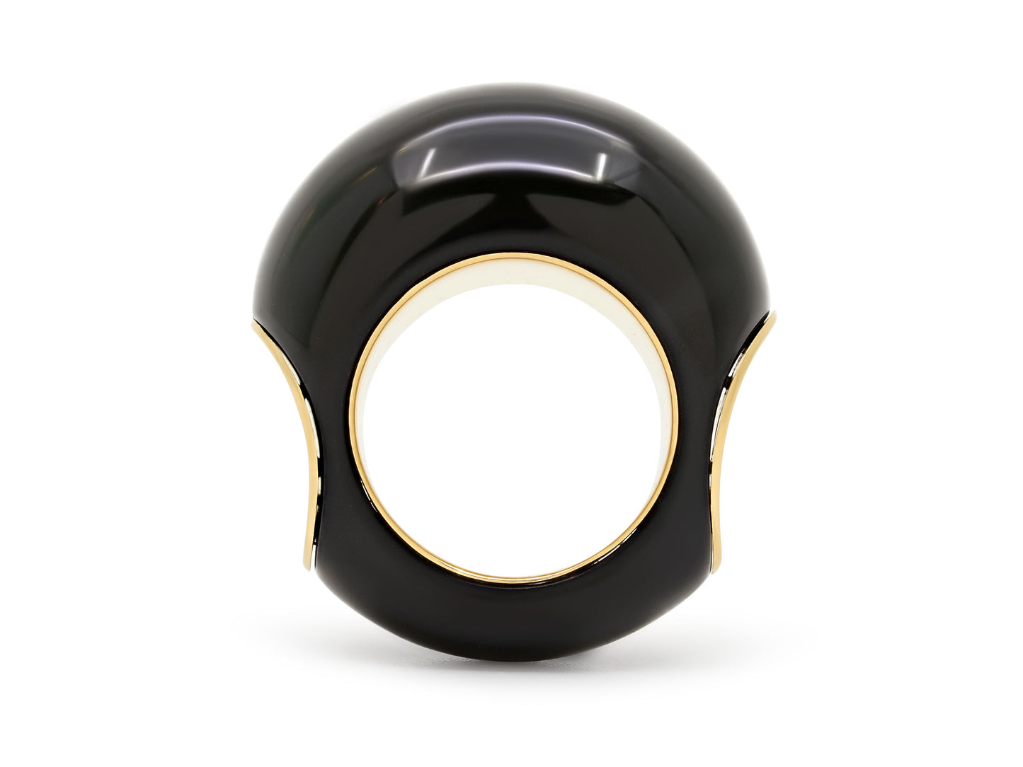 Verdura 'Copa' Ring in Black Jade and 18K Gold