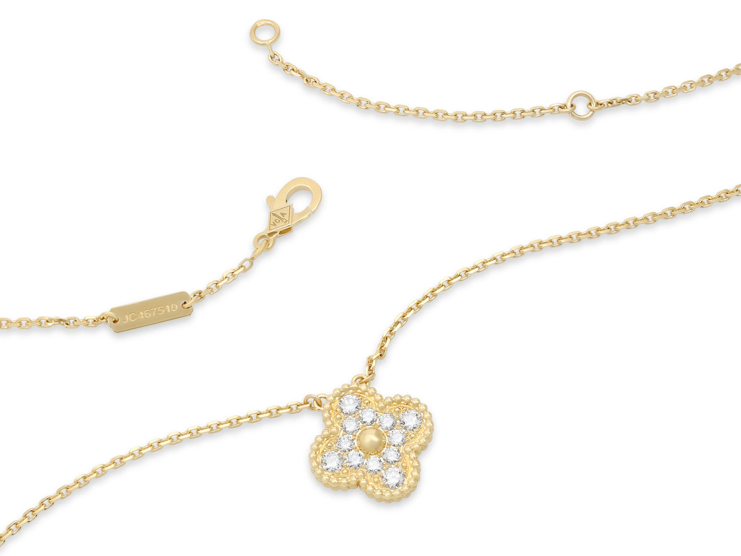 Van Cleef & Arpels 'Vintage Alhambra' Diamond Pendant in 18K Gold