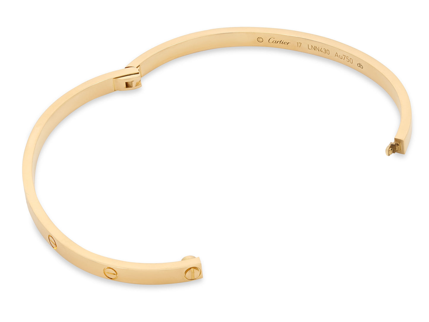 Cartier 'Love' Bracelet in 18K Gold, Small Model, Size 17