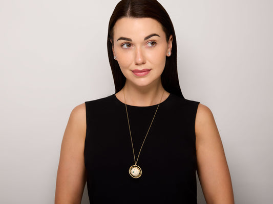 Bibi Van der Velden 'Mammoth Galaxy' Spinning Pendant Necklace in 18K Gold