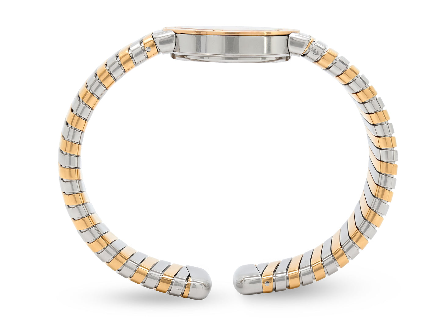 Bulgari Limited Edition Tubogas Watch in 18K White, Rose Gold and Steel, 26 mm