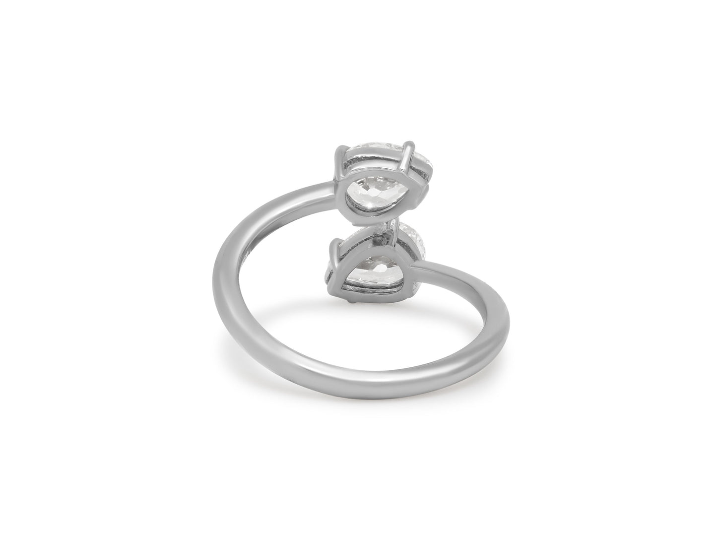Beladora 'Bespoke' Diamond Bypass Ring in Platinum