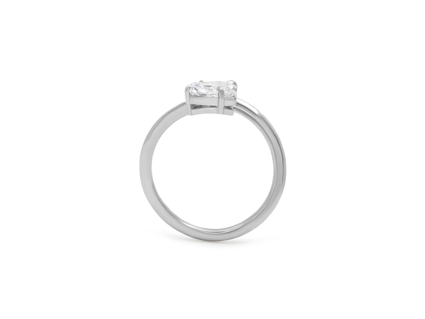 Beladora 'Bespoke' Diamond Bypass Ring in Platinum