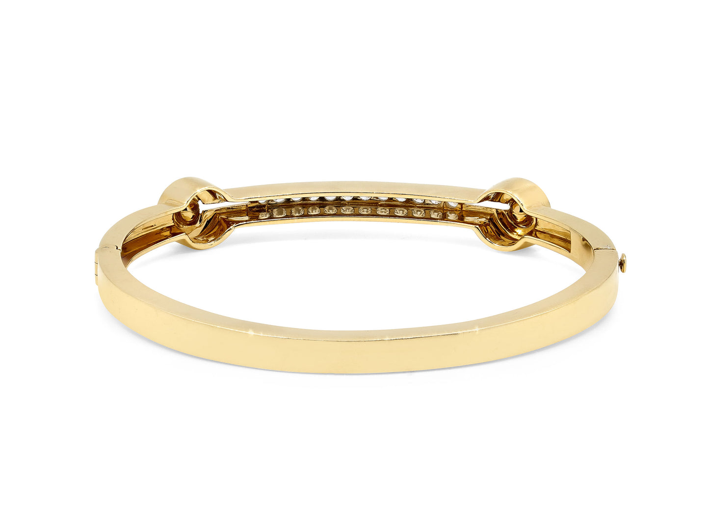 David Webb Nail Head Diamond Bangle in 18K Gold