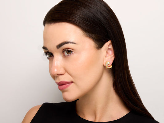 Van Cleef & Arpels Diamond Heart Earrings in 18K Gold