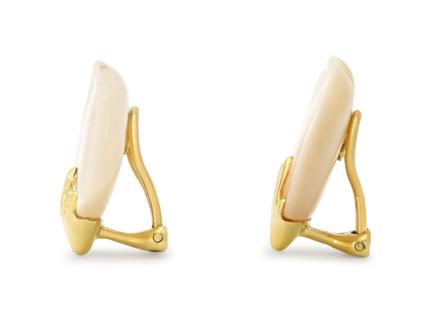 Tiffany & Co. Mother-Of-Pearl Petal Earrings in 18K Gold, by Angela Cummings