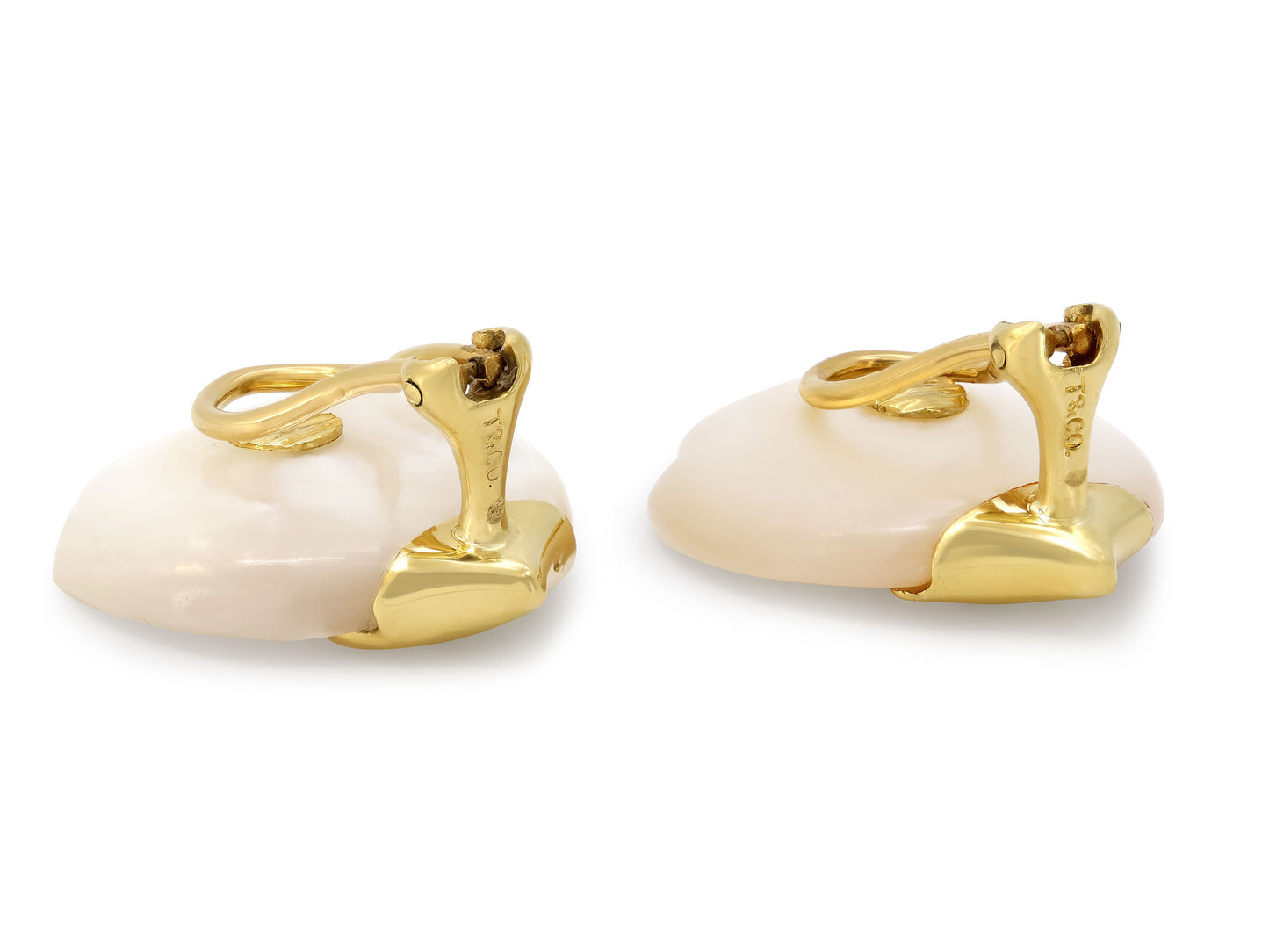 Tiffany & Co. Mother-Of-Pearl Petal Earrings in 18K Gold, by Angela Cummings