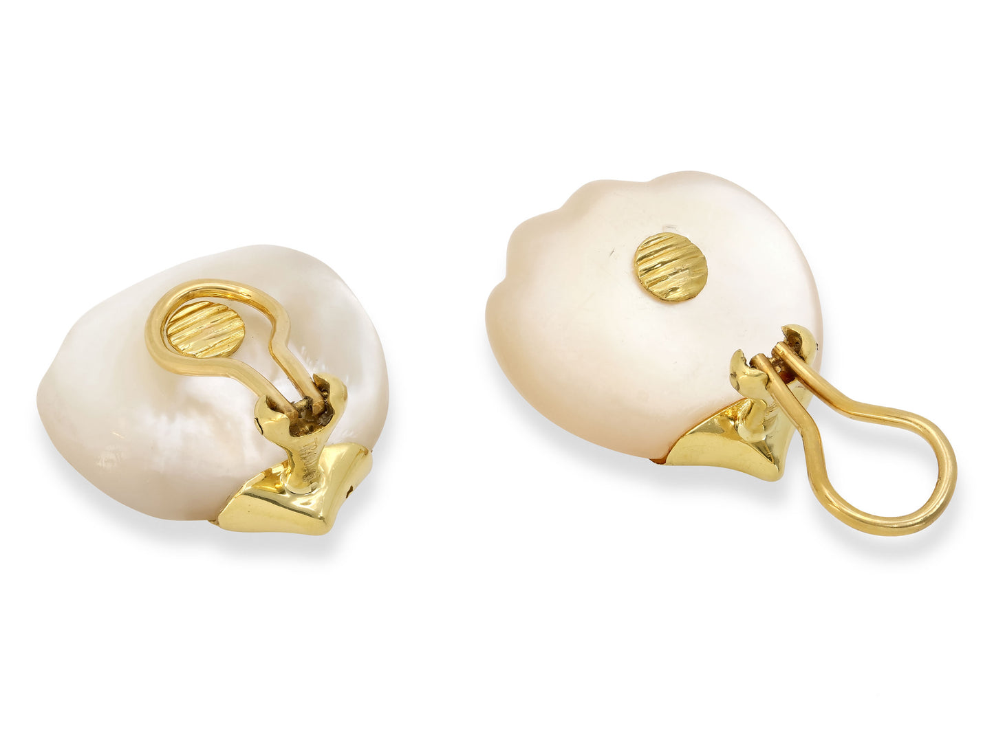 Tiffany & Co. Mother-Of-Pearl Petal Earrings in 18K Gold, by Angela Cummings