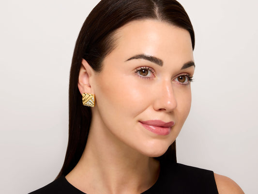 Cartier Diamond Earrings in 18K Gold