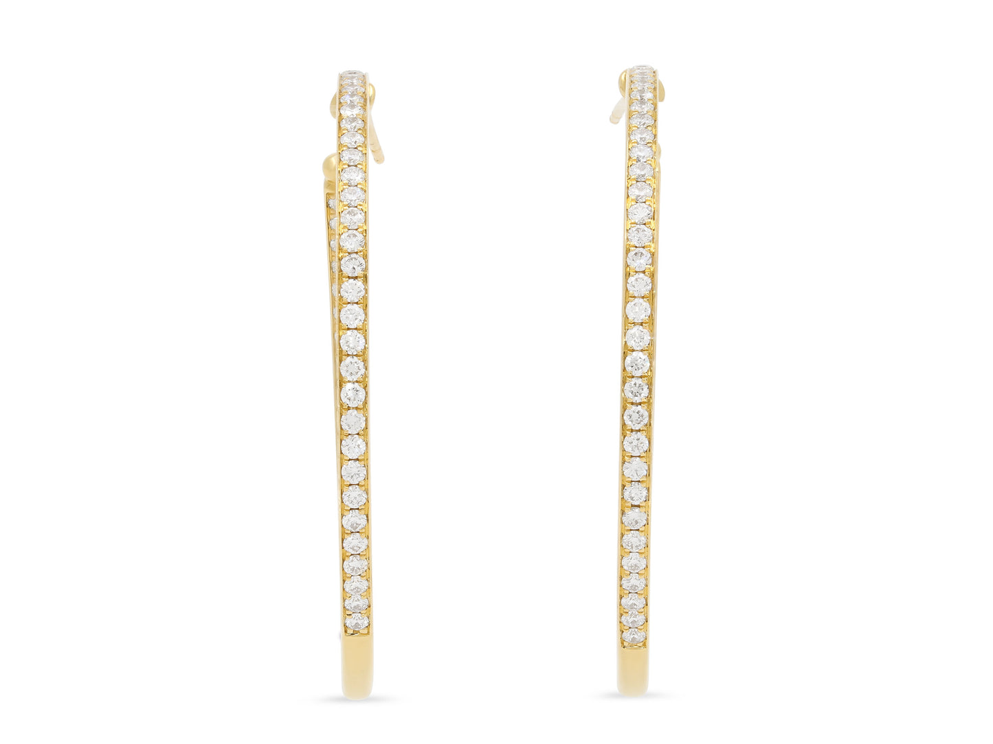 Diamond Hoop Earrings in 18K Gold
