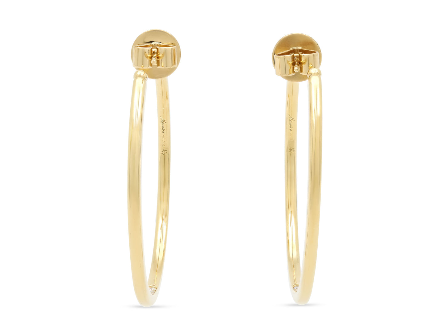 Diamond Hoop Earrings in 18K Gold