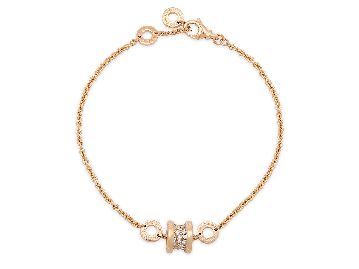Bulgari 'B.zero1' Diamond Bracelet in 18K Rose Gold