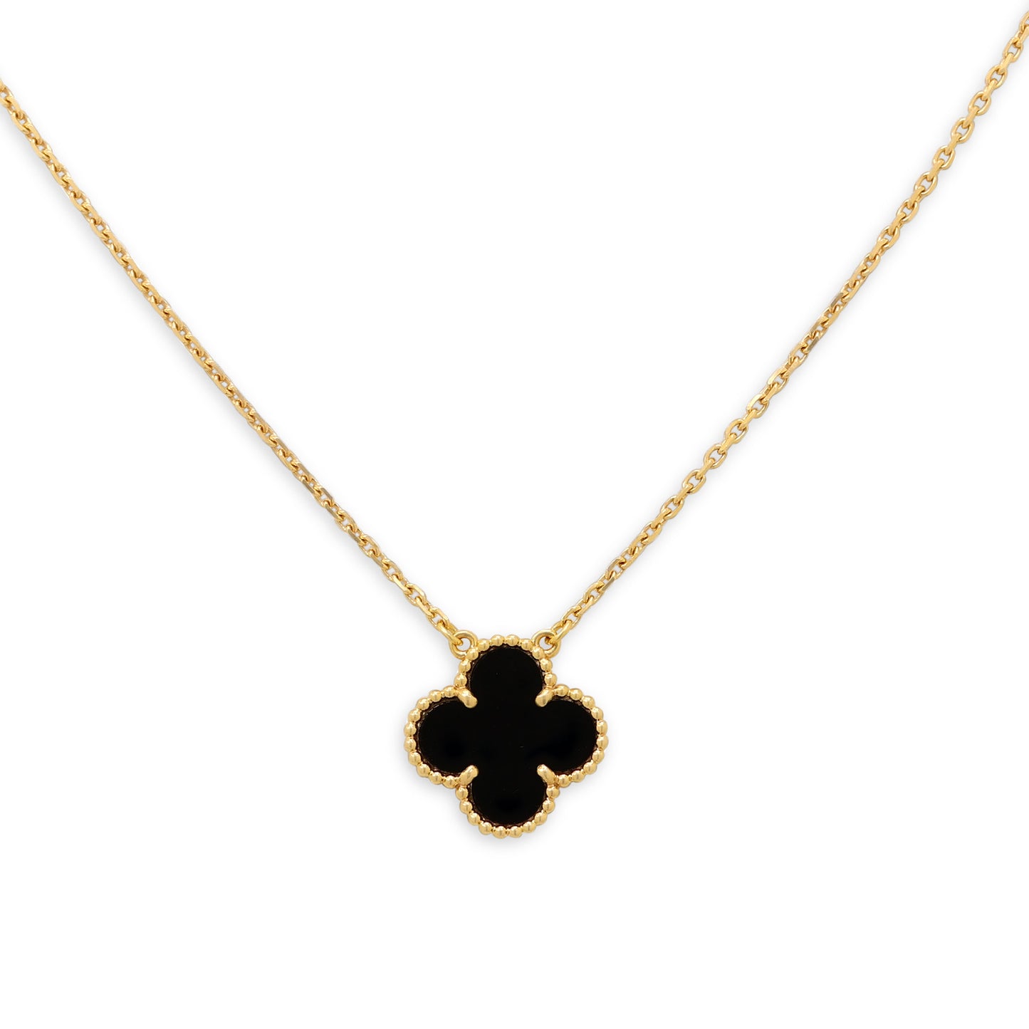 Van Cleef & Arpels 'Vintage Alhambra' Onyx Pendant in 18K Gold