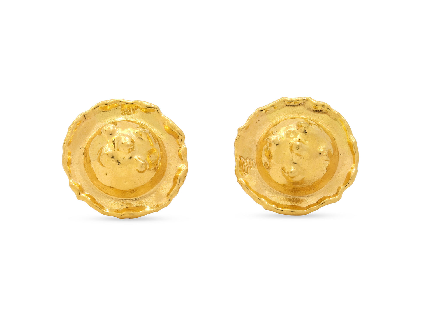 Jean Mahie Earrings in 22K Gold