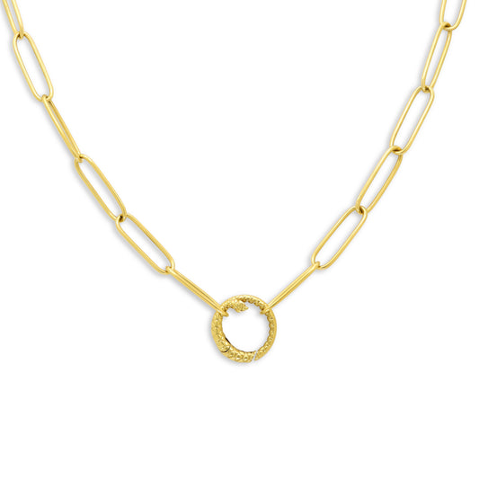 Oval Link Necklace in 18K Gold