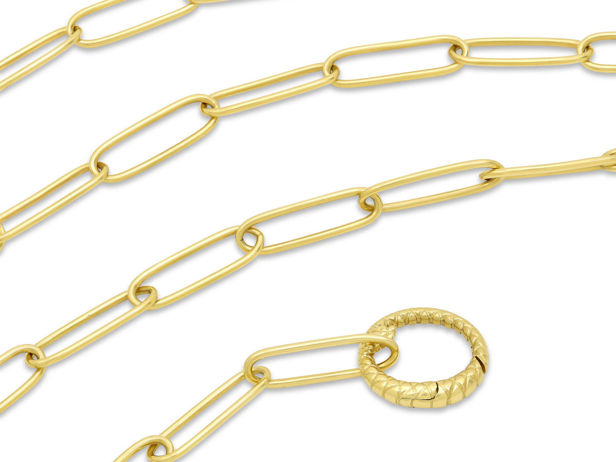 Oval Link Necklace in 18K Gold