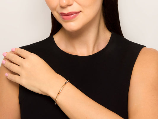 Pyramid Cuff Bracelet in 18K Rose Gold