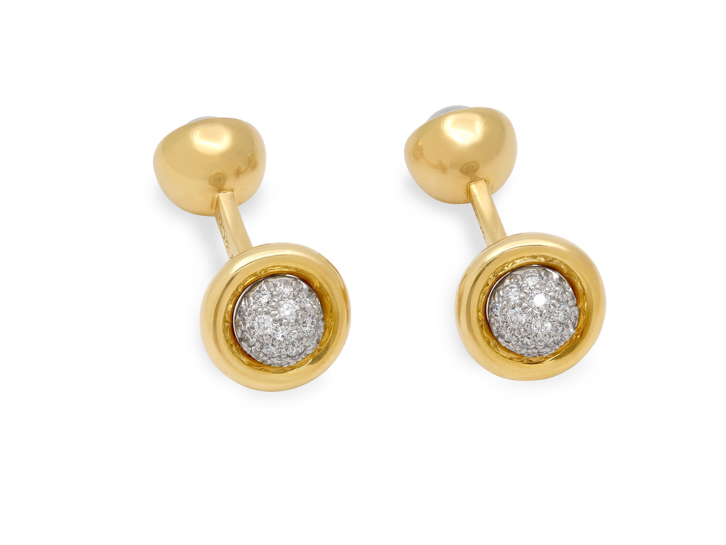 Tiffany & Co. 'Etoile' Diamond Cufflinks in 18K Gold and Platinum