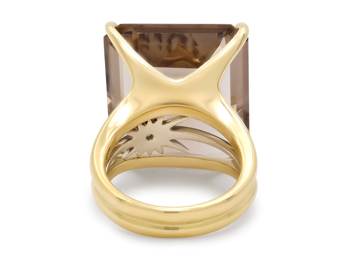 H.Stern Smoky Quartz and Diamond Ring in 18K Gold