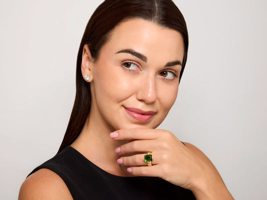 H.Stern Green Tourmaline and Diamond Ring in 18K Gold