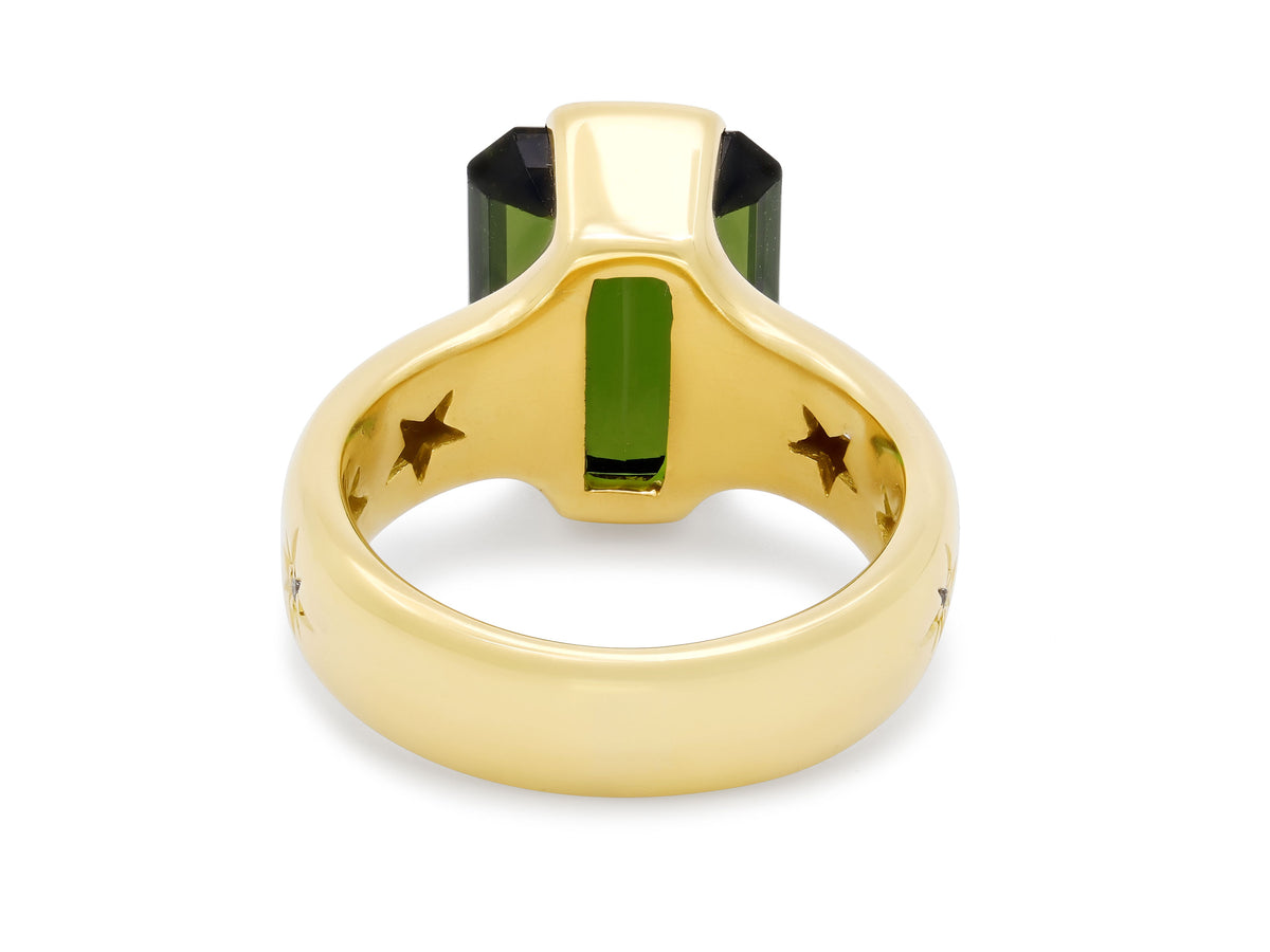 H.Stern Green Tourmaline and Diamond Ring in 18K Gold