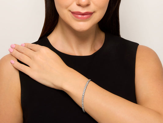 Antique Edwardian Diamond Line Bracelet in Platinum