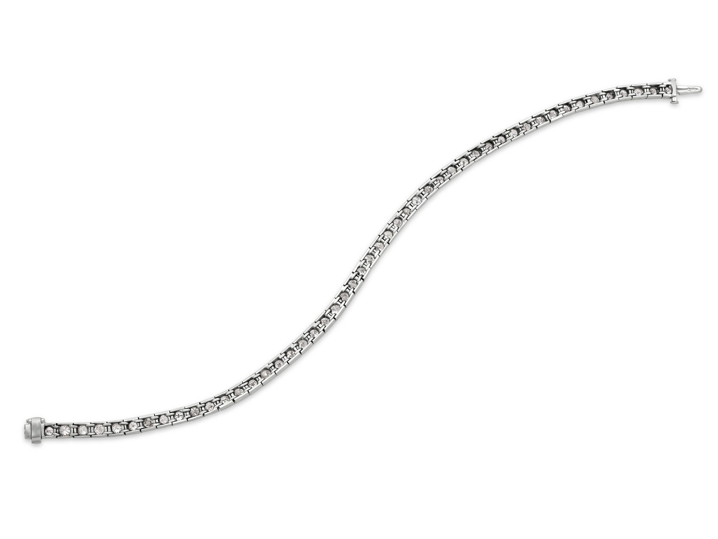 Antique Edwardian Diamond Line Bracelet in Platinum