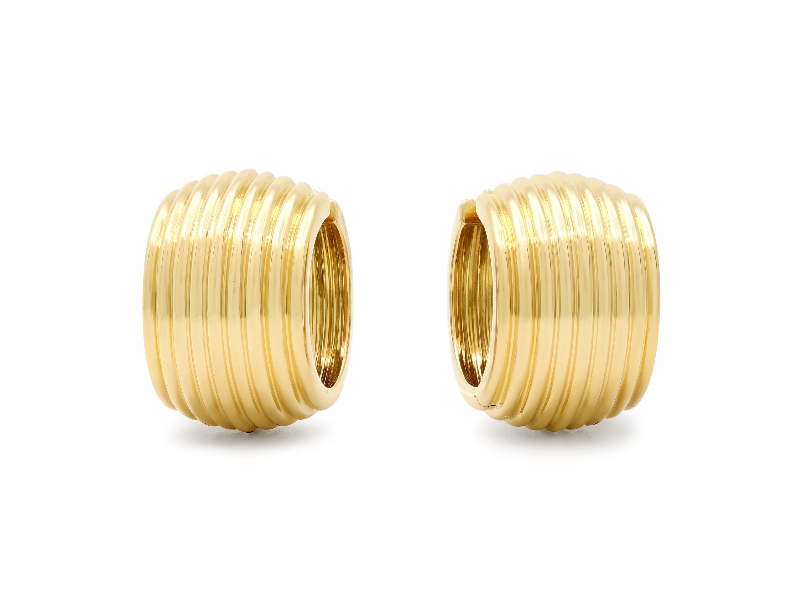 Tiffany & Co. Wide Hoop Earrings in 18K Gold #521517 – Beladora