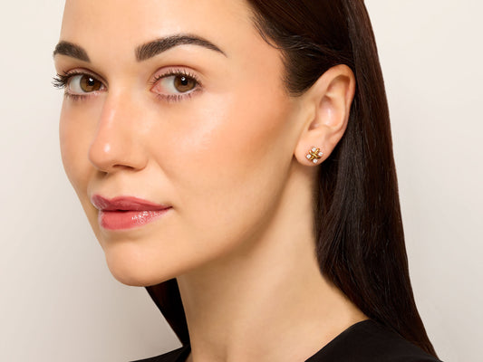 Tiffany and Co. Schlumberger 'Lynn' Diamond Earrings in 18K Gold and Platinum