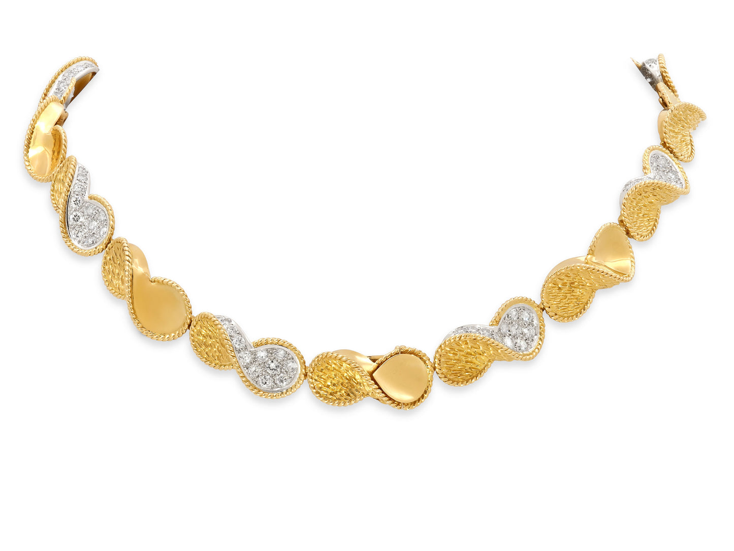 Pair of Boucheron 'Serpent Bohème' Diamond Bracelets in 18K Gold and Platinum