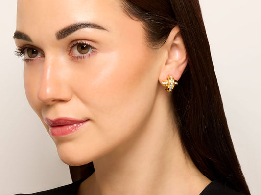 Tiffany & Co. Diamond 'X' Earrings in 18K Gold