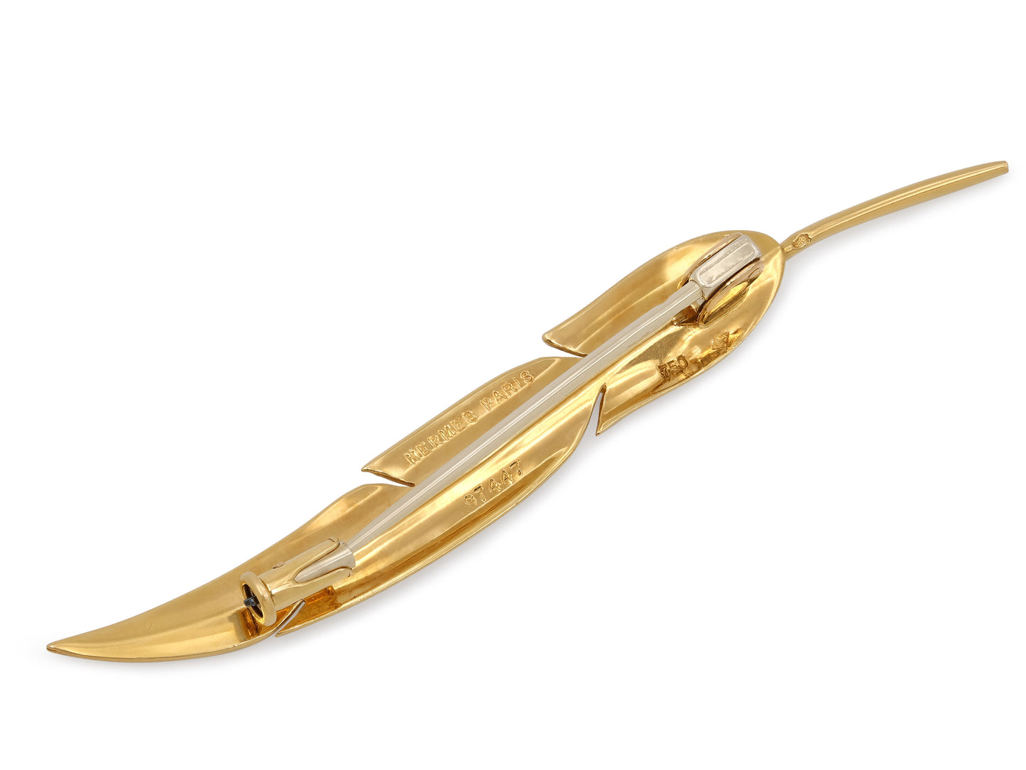 Hermès Leaf Pin in 18K Gold