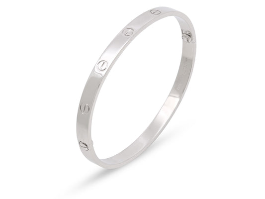 Cartier 'Love' Bracelet in 18K White Gold, Classic Model, Size 20
