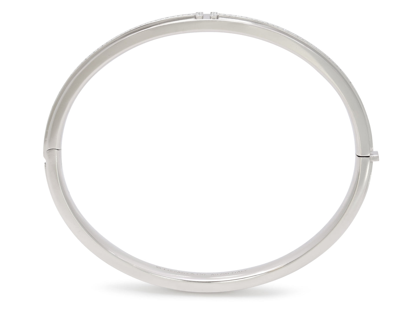 Tiffany & Co. 'Tiffany T' Diamond Bangle Bracelet in 18K White Gold