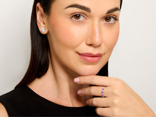 Tiffany & Co. 'Embrace' Pink Sapphire and Diamond Ring in Platinum