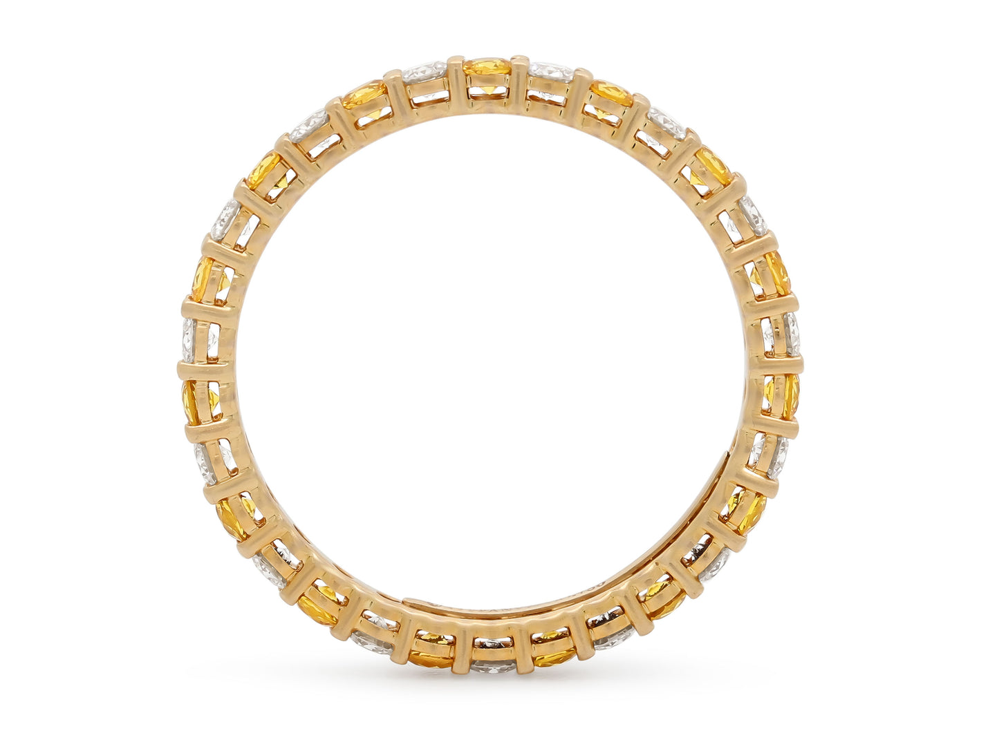Tiffany & Co. 'Forever' Yellow Sapphire and Diamond Eternity Band in 18K Gold